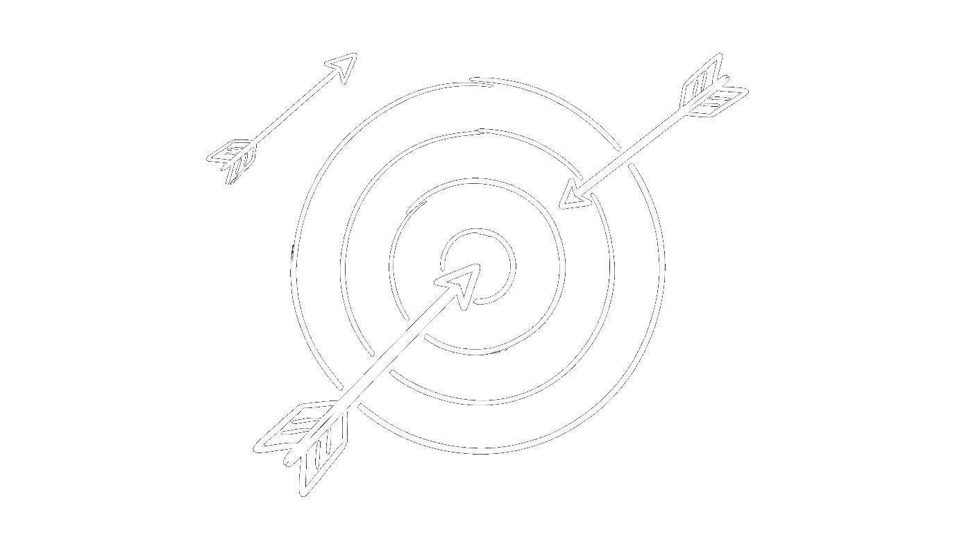 Three arrows hitting a target at different distances from the center